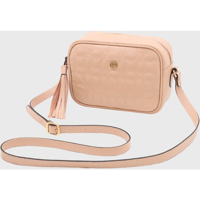 Bolsa Transversal Couro Mariart Gardênia Creme