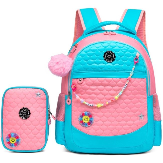 Mochila Menina Costas Estojo Reforçada Vaschy