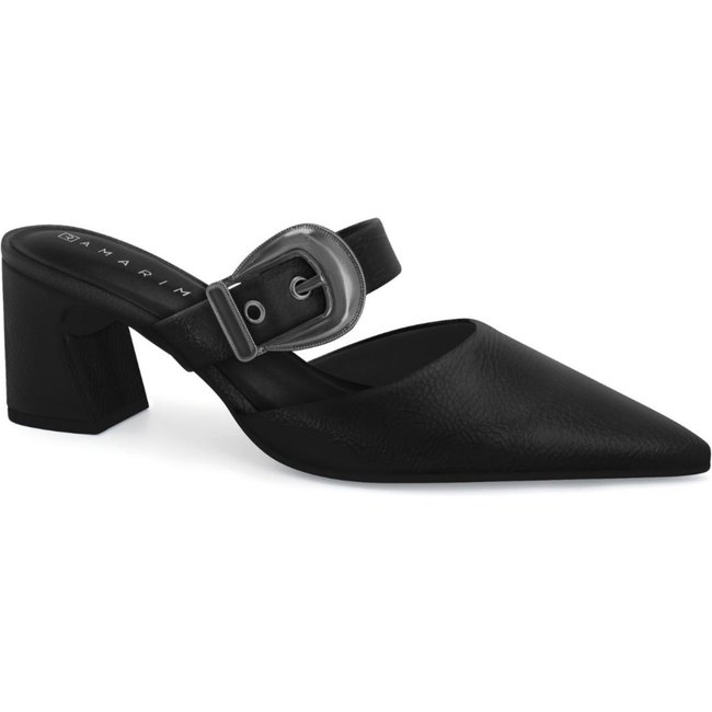 Sapato Mule Feminino Preto Salto Médio Bloco Ramarim 2516132
