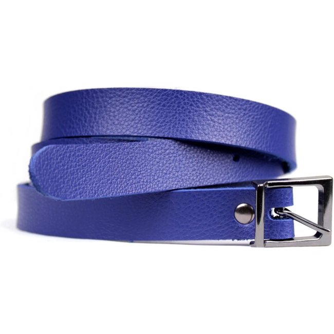Cinto Slim com Fivela Grafite Artlux Azul FM002