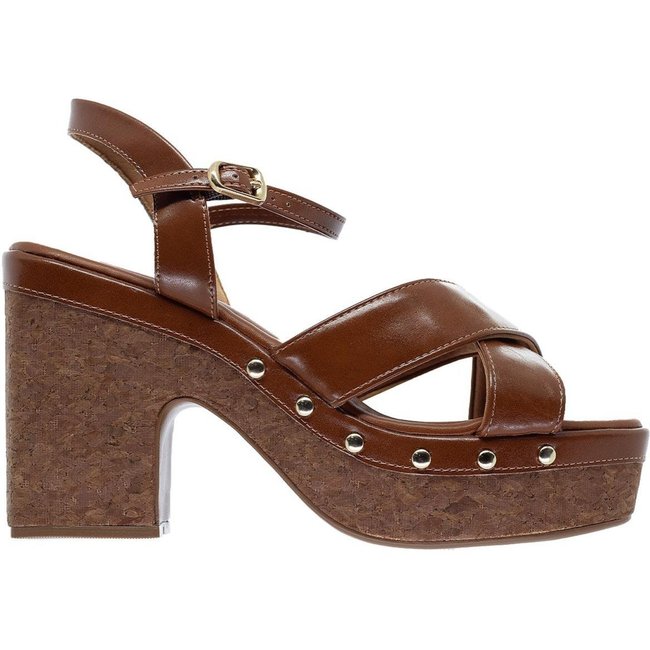 Sandália Plataforma Feminina cê T5110-130 Marrom