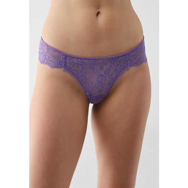 Calcinha Biquíni Hope Renda Floral Lavanda