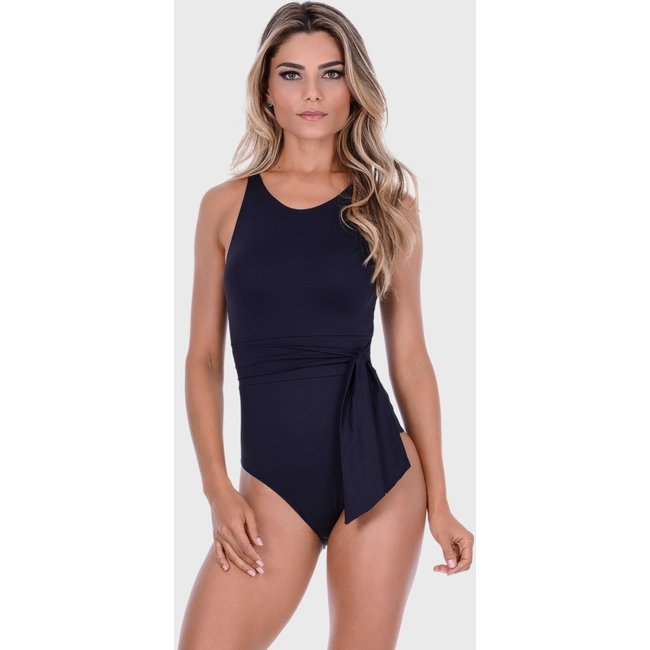 Maiô Summer Soul Com Bojo e Amarração Preto