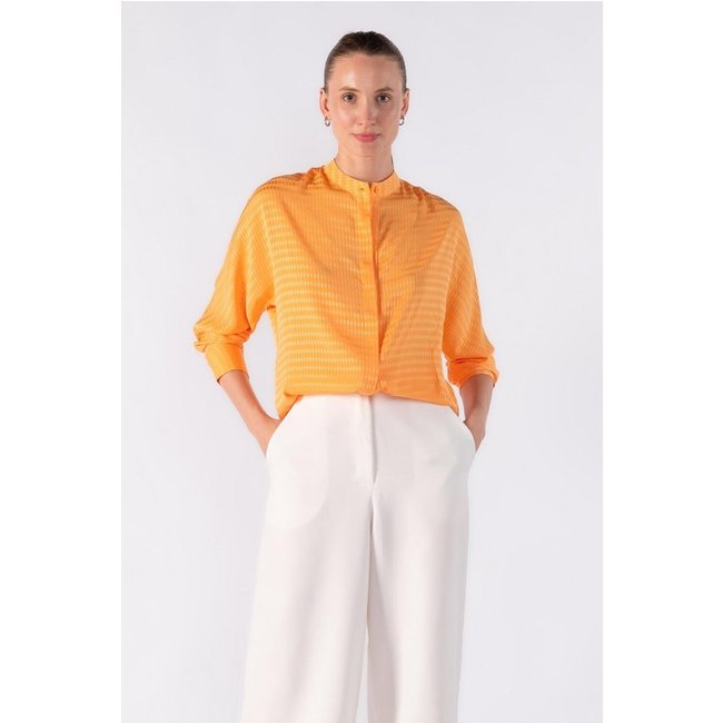 Camisa manga longa vista dupla Laranja