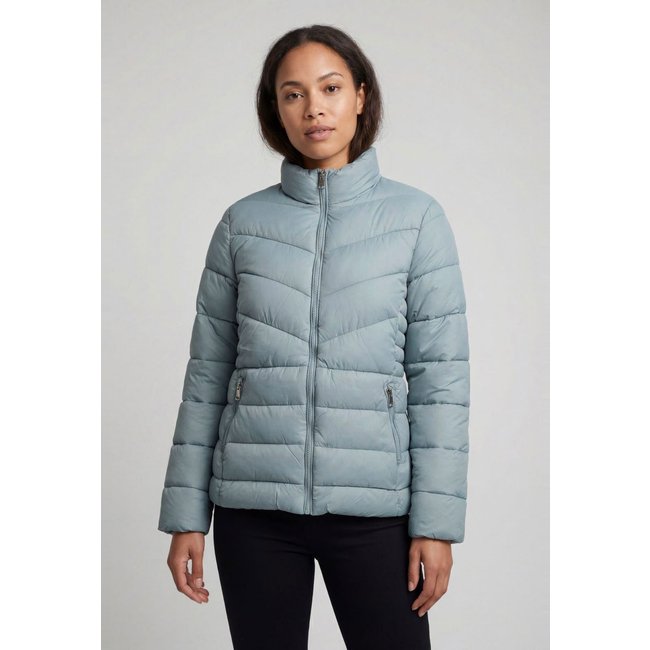 Jaqueta Feminina Facinelli Matelassê Nylon Cinza