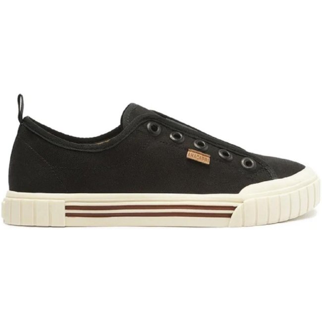 Tênis Slip On Casual Feminino Anacapri C304050027 Preto