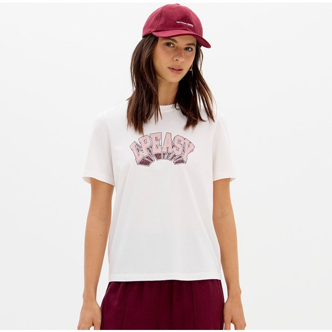 Camiseta Easy Lança Perfume Branded Ou26 Off White Feminino