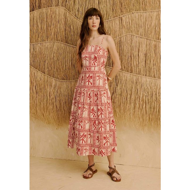 Vestido Midi Marias Estampado Yura