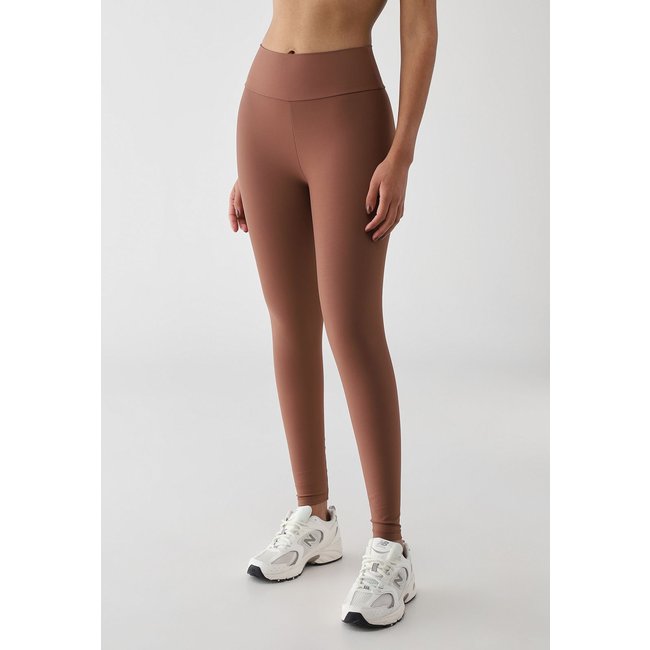 Calça Legging Feminina Colcci Sport Cintura Alta Marrom
