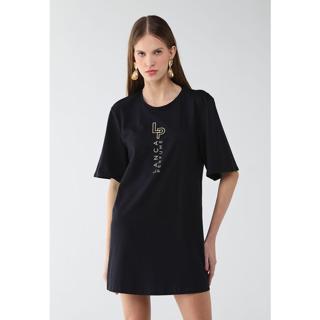 Vestido Feminino Lança Perfume T-Dress Logo Vertical Preto