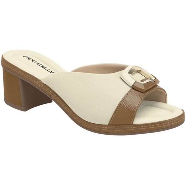 Tamanco Piccadilly Casual - Feminino - Off white