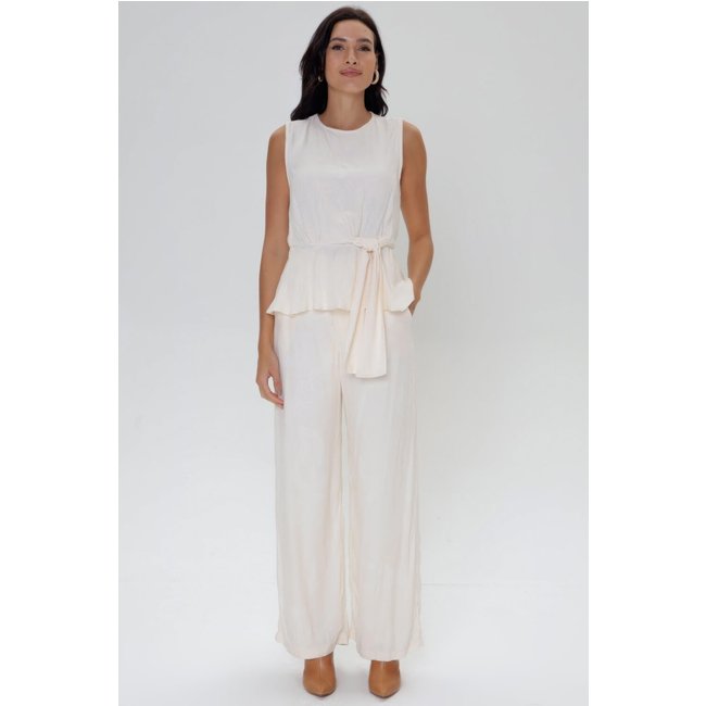 CALÇA AMPLA FOLK OFF WHITE Gatabakana