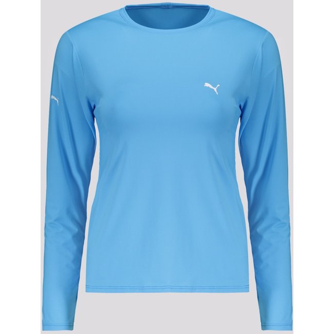 Camiseta Puma Manga Longa UV50+ Feminina Azul