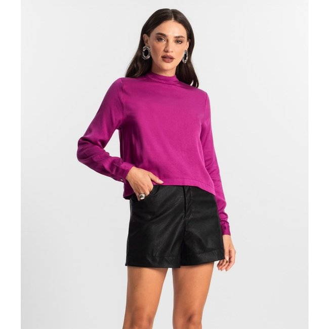 Blusa Feminina Manga Longa Viscose Endless Roxo