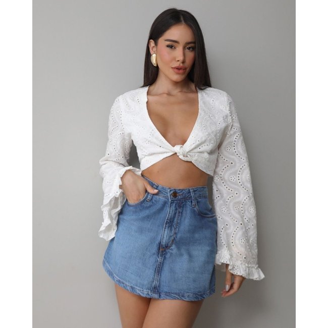 Shorts Saia Jeans Feminina Básico 25239 Média Consciência