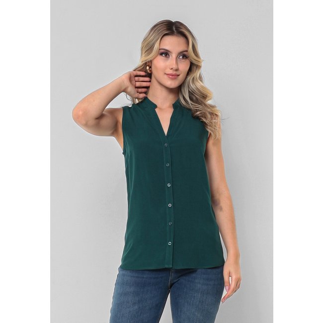 Camisa Intens Sem Manga Viscose Liso Verde