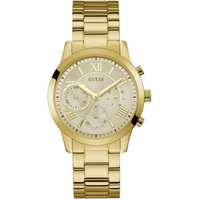 Relógio Feminino Guess Multifunção Dourado Dia e 24h Guess