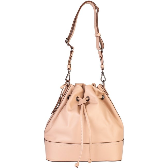 Bolsa Bellaniz Saco Em Couro Liso Naiara - Bege