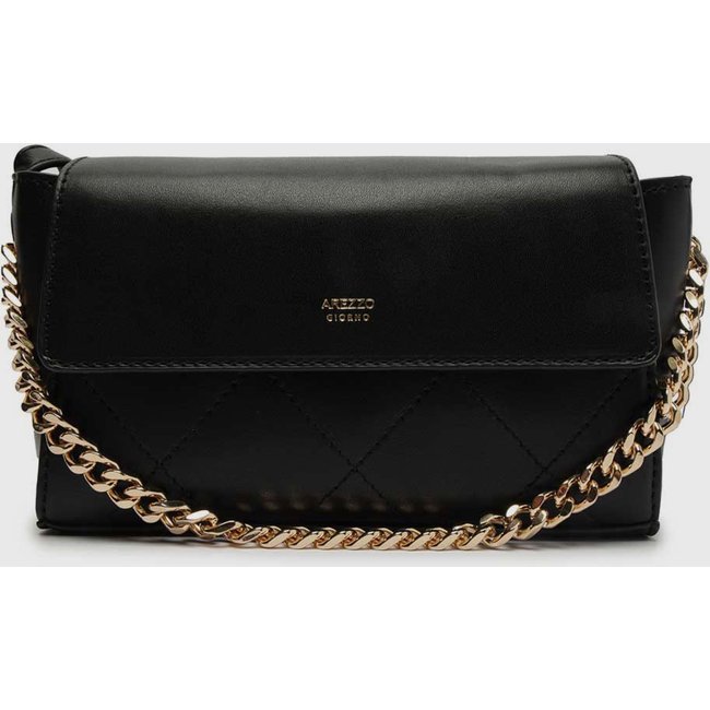 Bolsa Tiracolo Arezzo Alça Dupla Preta