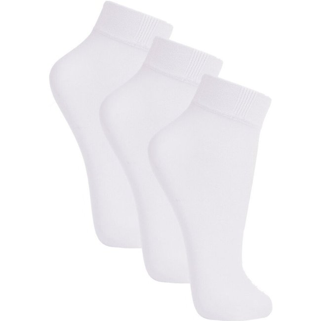 Kit com 3 Meias Soquete Fio 20 Loba 5530-001 Branco