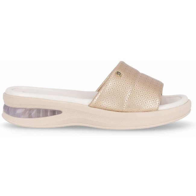 Tamanco SoftStep Anabela Médio Ouro