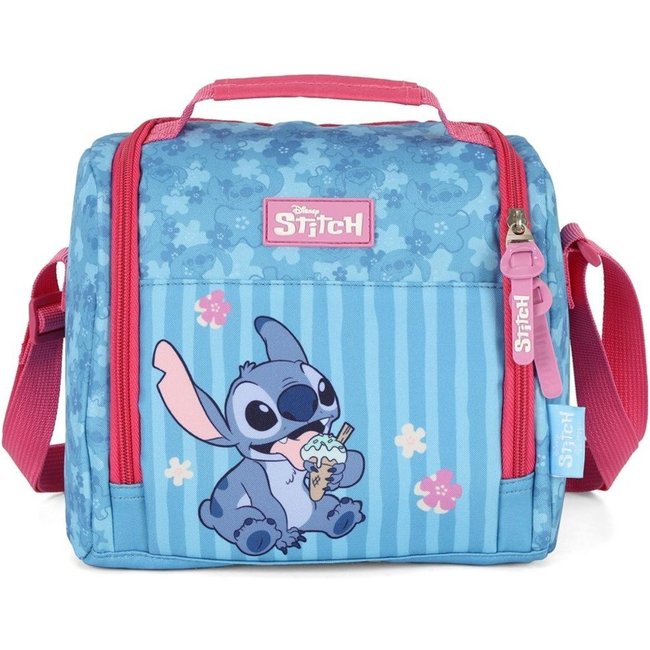 Infantil - Lancheira Escolar Juvenil Média Stitch e Angel Disney Rosa