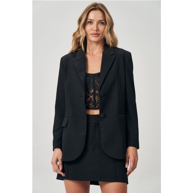 Blazer Black Acetinado Feminino Acostamento