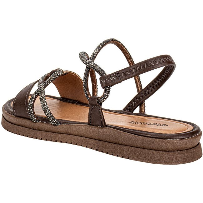 Sandália Feminina Flat Mississipi Mf031 A0640031 Café