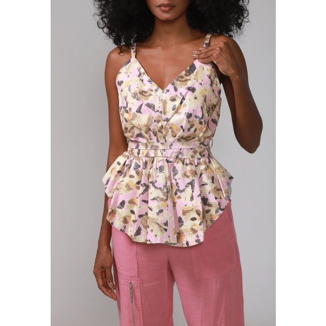 Regata Cruise Floral Babados Bege