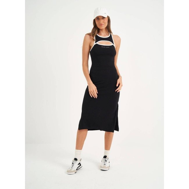 Vestido Colcci Sport Slim Canelado Feminino Preto