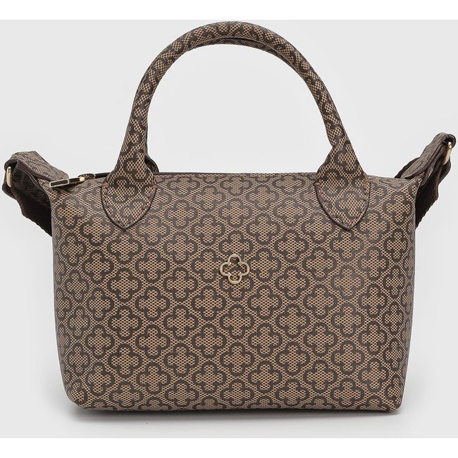Bolsa Feminina Capodarte Monograma Média Marrom