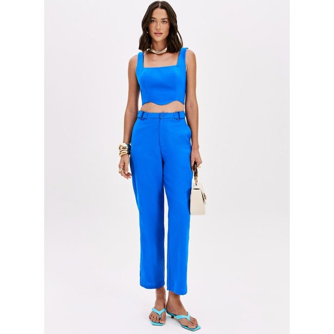 Calça Carrot Cintura Alta Com Bolsos Lança Perfume