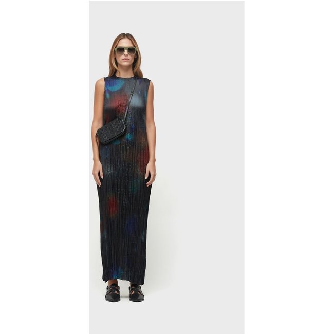 Vestido wrinckled satin rose blur double OSKLEN