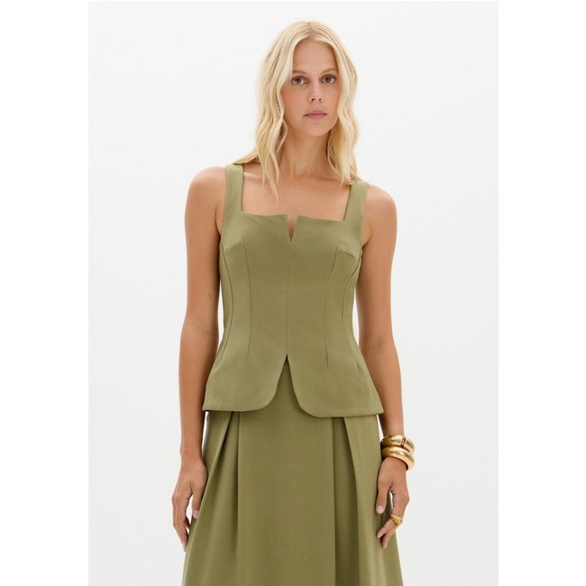 Blusa Sem Mangas Decote Quadrado Lança Perfume