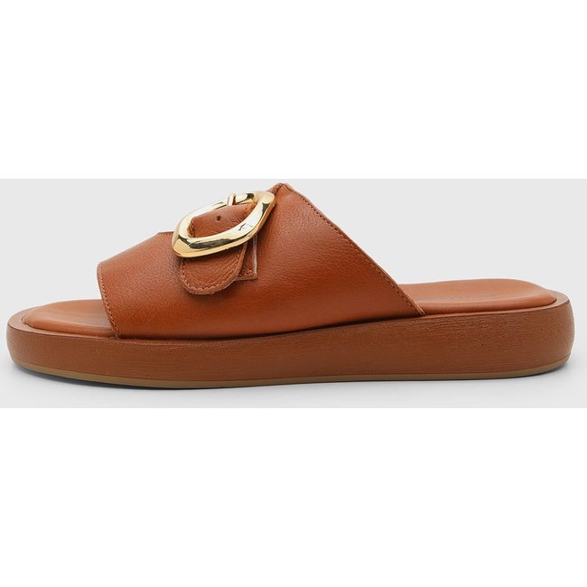 Rasteira Feminina Bottero Fivela Caramelo