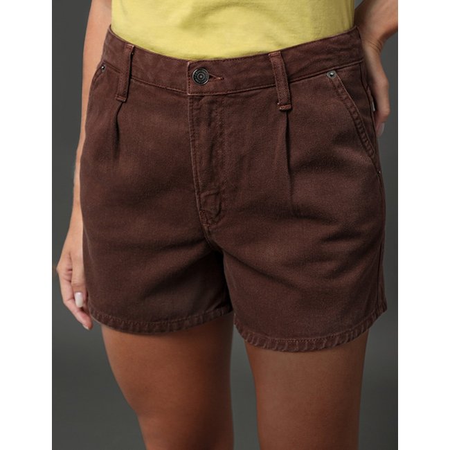 Shorts Feminino Color Bolso-Faca Calvin Klein Jeans - Marrom Calvin Klein Jeans