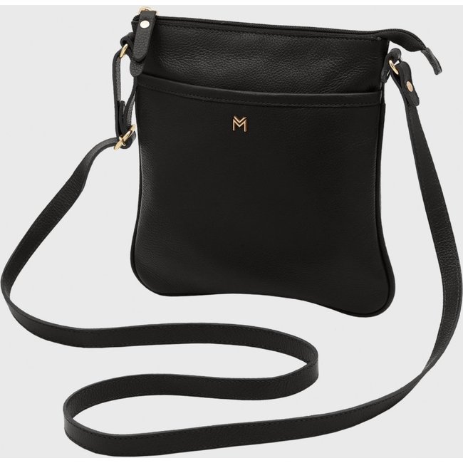 Bolsa Transversal Couro Mariart Cupuaçu Preta