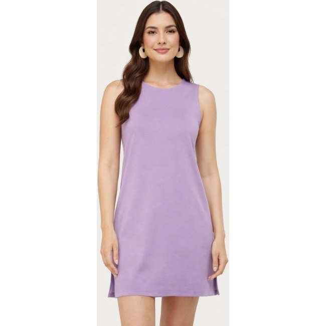 Vestido Curto D Bell Outlet Fashion Regata Liso Lilás