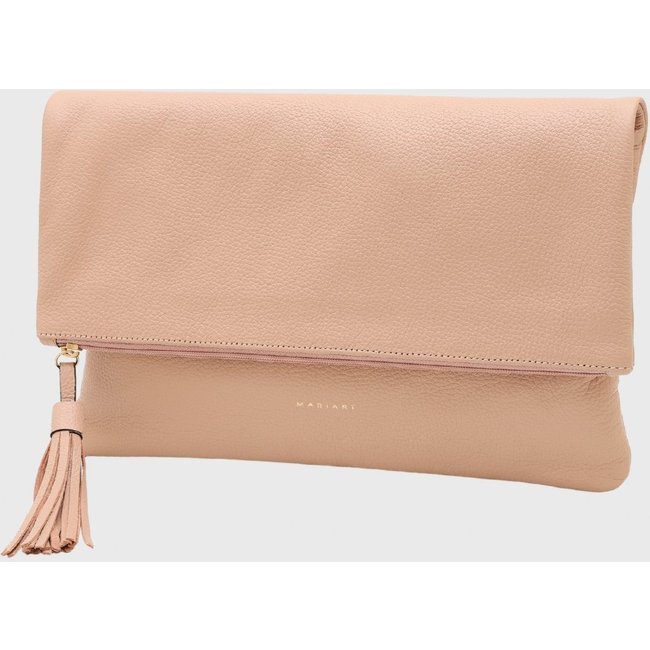 Bolsa Carteira Clutch Couro Mariart Hibisco Creme