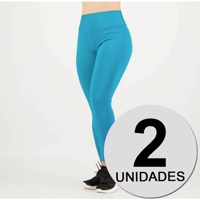 Kit de 2 Calças Legging New Beta Azul