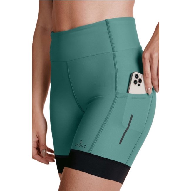 Bermuda Feminina Lupo Run 7 Pockets Curta Verde