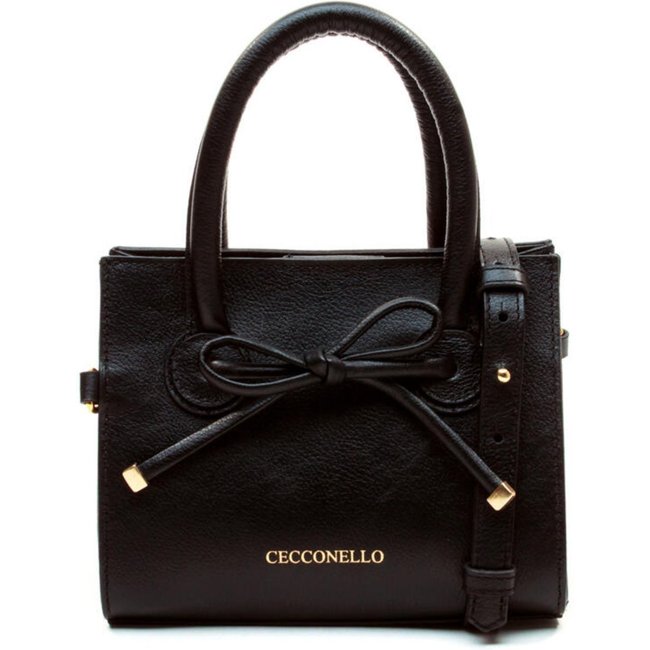 Bolsa Celina Couro Preto Cecconello C2951-1