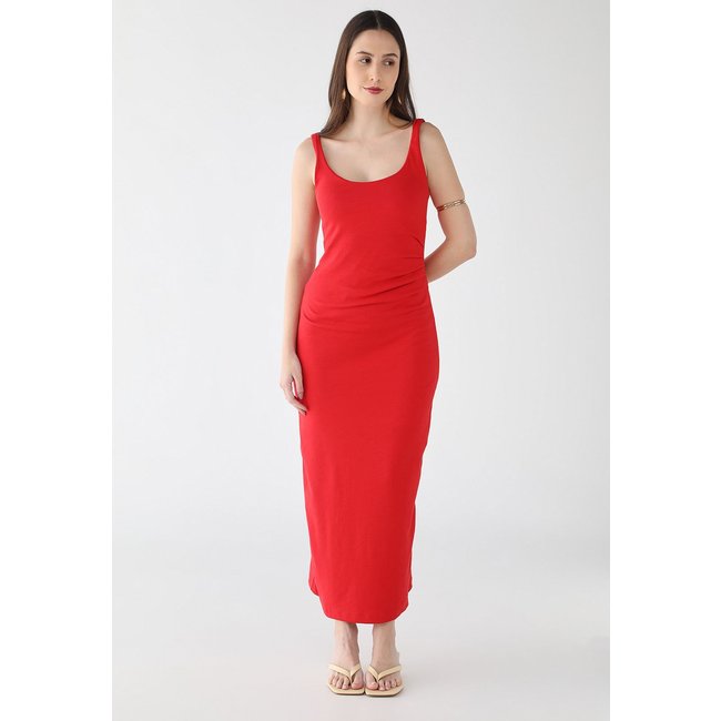 Vestido Midi Feminino Hering Alças Largas Vermelha