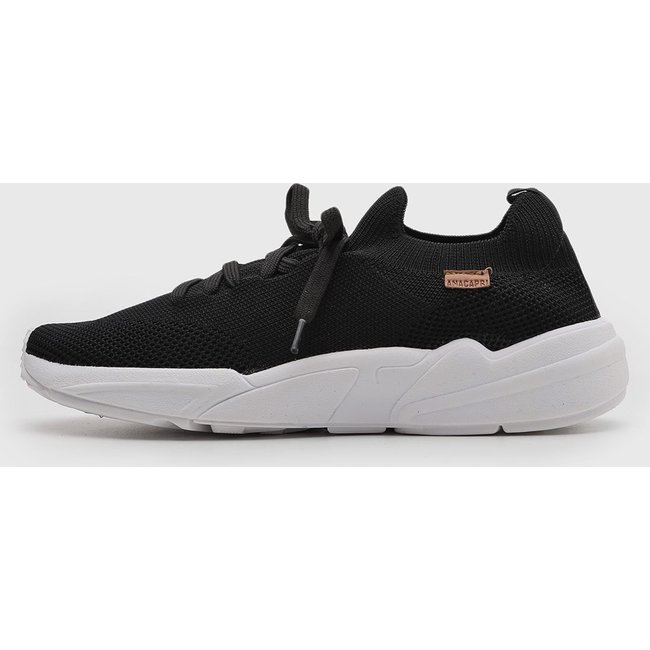 Tênis Feminino Anacapri Knit Napa Preto