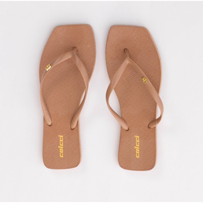 Chinelo Feminino Colcci Metal Bege Belgati