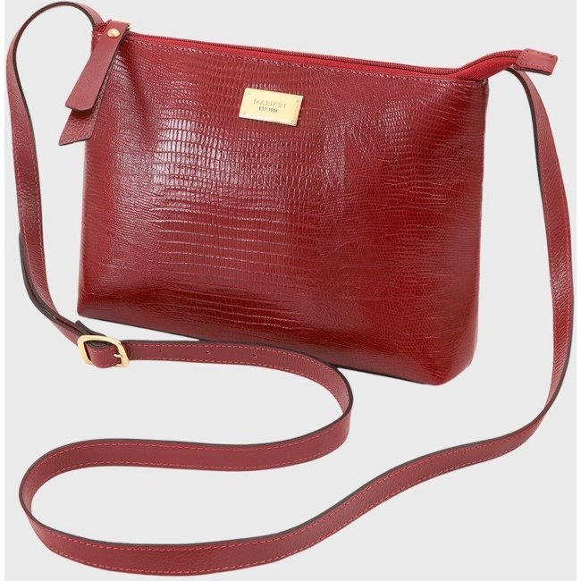 Bolsa Transversal Couro Mariart 2190MRT Vermelha