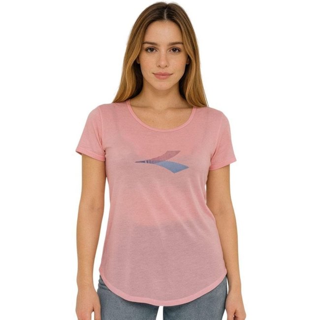 Camiseta Diadora Big Logo Movimento Feminina - Vermelho - diadora