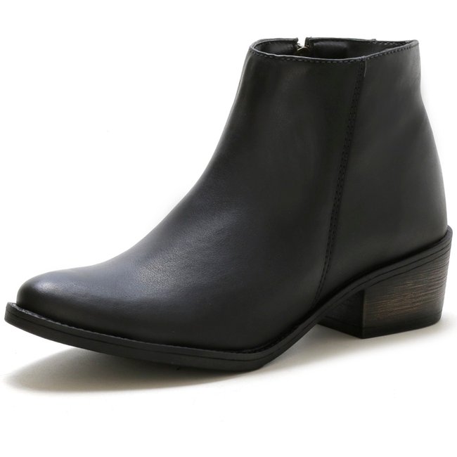 Bota Casual Bico Fino Mr Try Shoes Cano Curto Preto