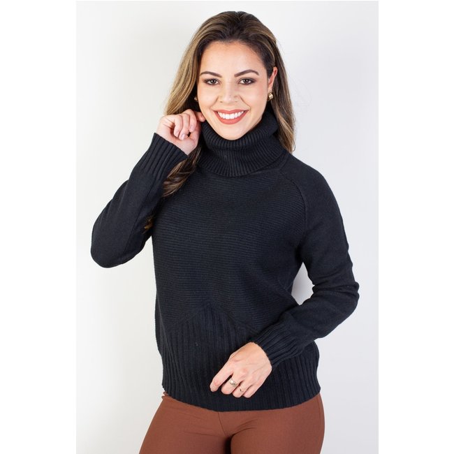 Blusa feminina gola boba 81148 - Preto