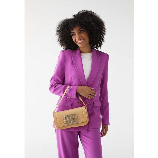 Bolsa Tiracolo Lança Perfume Logo Metalizado Amarela